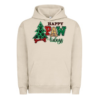Pigment French Oak happy pawlidays christmas pets Urban Hoodie - MaliasSmallBusiness