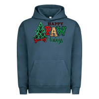 Pigment Midnight Navy happy pawlidays christmas pets Urban Hoodie - MaliasSmallBusiness