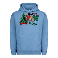 Pigment Pebble Blue happy pawlidays christmas pets Urban Hoodie - MaliasSmallBusiness