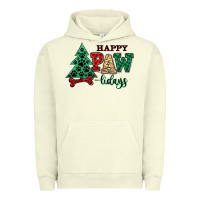 Pigment Pistachio happy pawlidays christmas pets Urban Hoodie - MaliasSmallBusiness