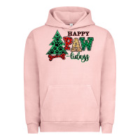 Pigment Salmon happy pawlidays christmas pets Urban Hoodie - MaliasSmallBusiness