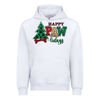 White happy pawlidays christmas pets Urban Hoodie - MaliasSmallBusiness
