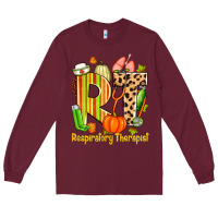 Burgundy fall rt respiratory therapist Long Sleeve Tee - Zillion Design Studio