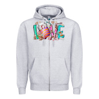 Heather Grey love easter day nurse Zipper Hoodie - RacoonDesign