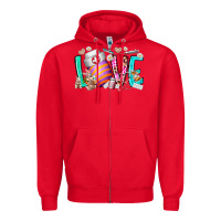 Red love easter day nurse Zipper Hoodie - RacoonDesign