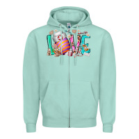Seafoam love easter day nurse Zipper Hoodie - RacoonDesign