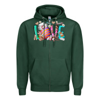 Sports Green love easter day nurse Zipper Hoodie - RacoonDesign
