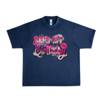 Navy pink it's my birthday Urban Heavy Tee - Zillion Design Studio