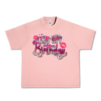 Salmon pink it's my birthday Urban Heavy Tee - Zillion Design Studio