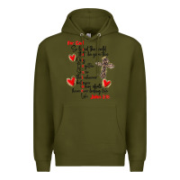 Army Green for god so loved the world Premium Hoodie - MaliasSmallBusiness