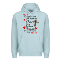 Blue Mist for god so loved the world Premium Hoodie - MaliasSmallBusiness