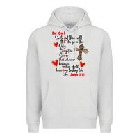 Dove Grey for god so loved the world Premium Hoodie - MaliasSmallBusiness