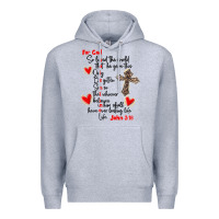Heather Grey for god so loved the world Premium Hoodie - MaliasSmallBusiness