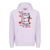 Lilac for god so loved the world Premium Hoodie - MaliasSmallBusiness