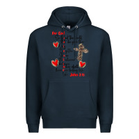 Navy for god so loved the world Premium Hoodie - MaliasSmallBusiness