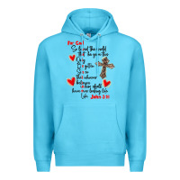 Ocean Blue for god so loved the world Premium Hoodie - MaliasSmallBusiness