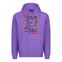 Purple for god so loved the world Premium Hoodie - MaliasSmallBusiness
