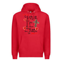 Red for god so loved the world Premium Hoodie - MaliasSmallBusiness