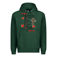 Sports Green for god so loved the world Premium Hoodie - MaliasSmallBusiness