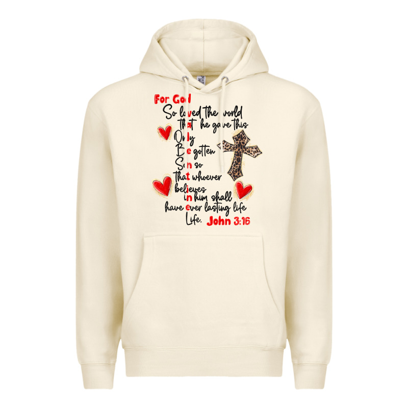 For God So Loved The World Premium Hoodie by MaliasSmallBusiness | Teevron