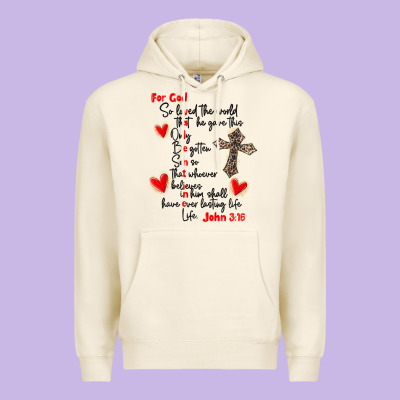 For God So Loved The World Premium Hoodie Designed By Maliassmallbusiness