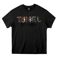 Black thankful for coffee Heavy Core Tee - CowhideDigitalArt