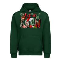 Forest Green let it snow Urban Hoodie - MaliasSmallBusiness