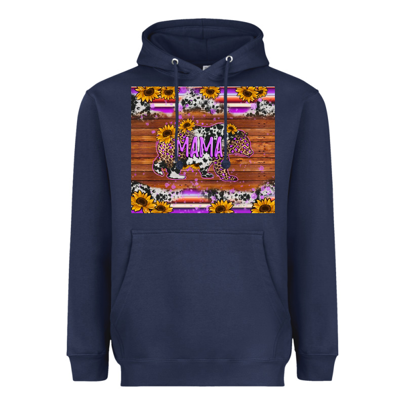 Mama Bear Sunflowers Purple Heavyweight Hoodie by Jasminsmagicworld | Teevron