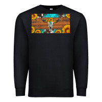 Black longhorn bull skull license plate Premium Sweatshirt - Artiststas