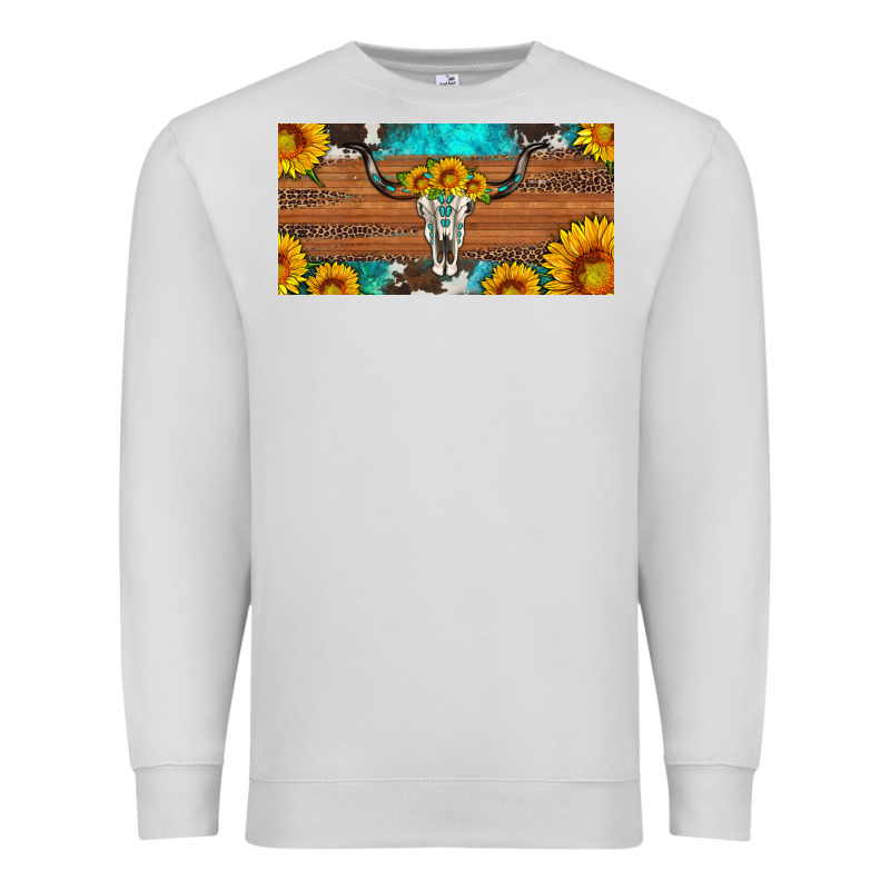 Longhorn Bull Skull License Plate Premium Sweatshirt by Artiststas | Teevron