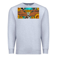 Heather Grey longhorn bull skull license plate Premium Sweatshirt - Artiststas