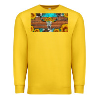 Lemon longhorn bull skull license plate Premium Sweatshirt - Artiststas