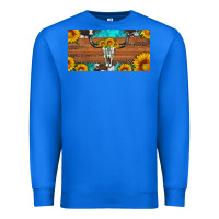True Royal longhorn bull skull license plate Premium Sweatshirt - Artiststas