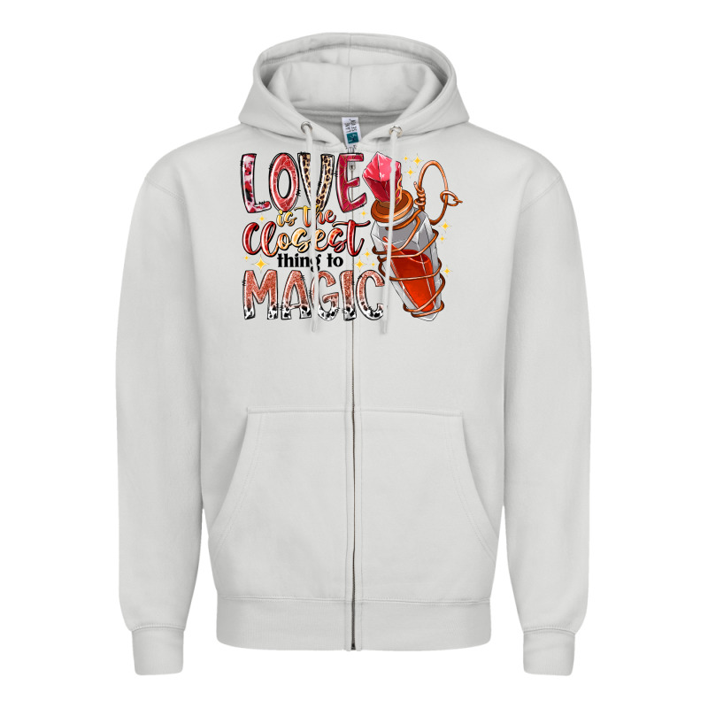 Love Is The Closet Thing To Magic Zipper Hoodie by RacoonDesign | Teevron