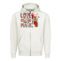 Oatmeal Heather love is the closet thing to magic Zipper Hoodie - RacoonDesign
