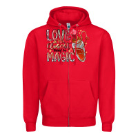 Red love is the closet thing to magic Zipper Hoodie - RacoonDesign
