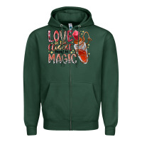 Sports Green love is the closet thing to magic Zipper Hoodie - RacoonDesign
