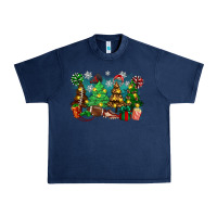 Navy christmas trees with football Urban Heavy Tee - Zillion Design Studio