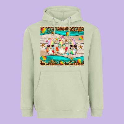 Summer Gnomes Heavyweight Hoodie Designed By Artiststas