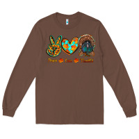 Chestnut peace love thankful Long Sleeve Tee - RanaPortraitStore