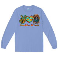 Colony Blue peace love thankful Long Sleeve Tee - RanaPortraitStore