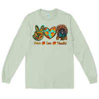 Matcha peace love thankful Long Sleeve Tee - RanaPortraitStore