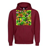 Burgundy St. Patrick's Donkey With Shamrock Seamless Zipper Hoodie - FaDigitalArtStudio