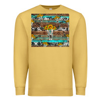 Antique Gold longhorn bull skull cowhide leopard turquoise Premium Sweatshirt - Artiststas