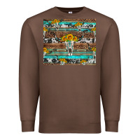 Chestnut longhorn bull skull cowhide leopard turquoise Premium Sweatshirt - Artiststas