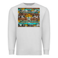 Dove Grey longhorn bull skull cowhide leopard turquoise Premium Sweatshirt - Artiststas