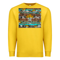 Lemon longhorn bull skull cowhide leopard turquoise Premium Sweatshirt - Artiststas