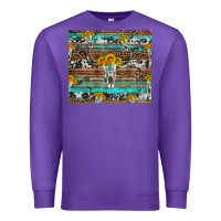 Purple longhorn bull skull cowhide leopard turquoise Premium Sweatshirt - Artiststas