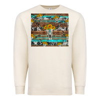 Sandshell longhorn bull skull cowhide leopard turquoise Premium Sweatshirt - Artiststas