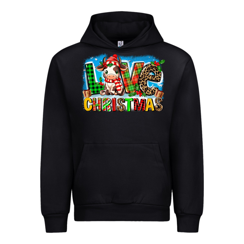 Love Christmas Cow Urban Hoodie by MaliasSmallBusiness | Teevron